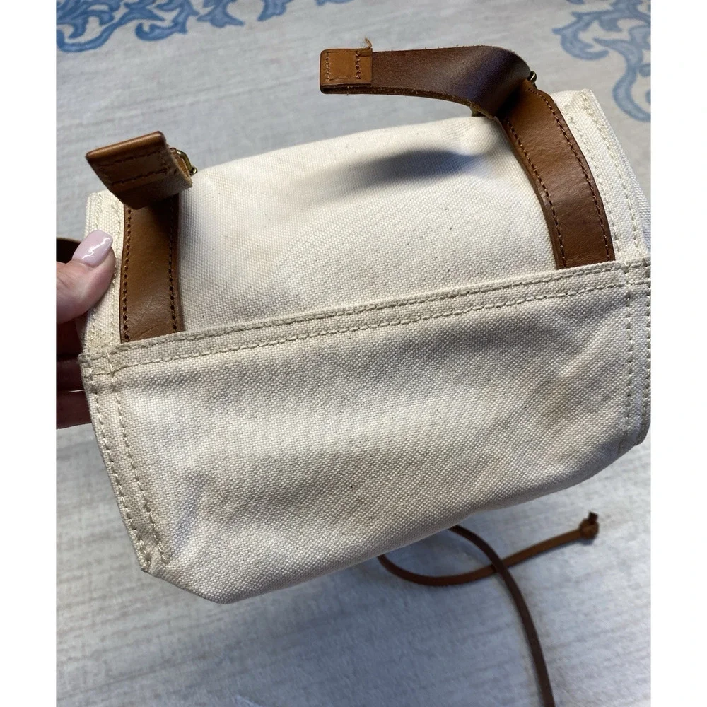 Madewell Somerset Canvas & Leather Backpack Y2K Style Bag Casual Coastal Travel